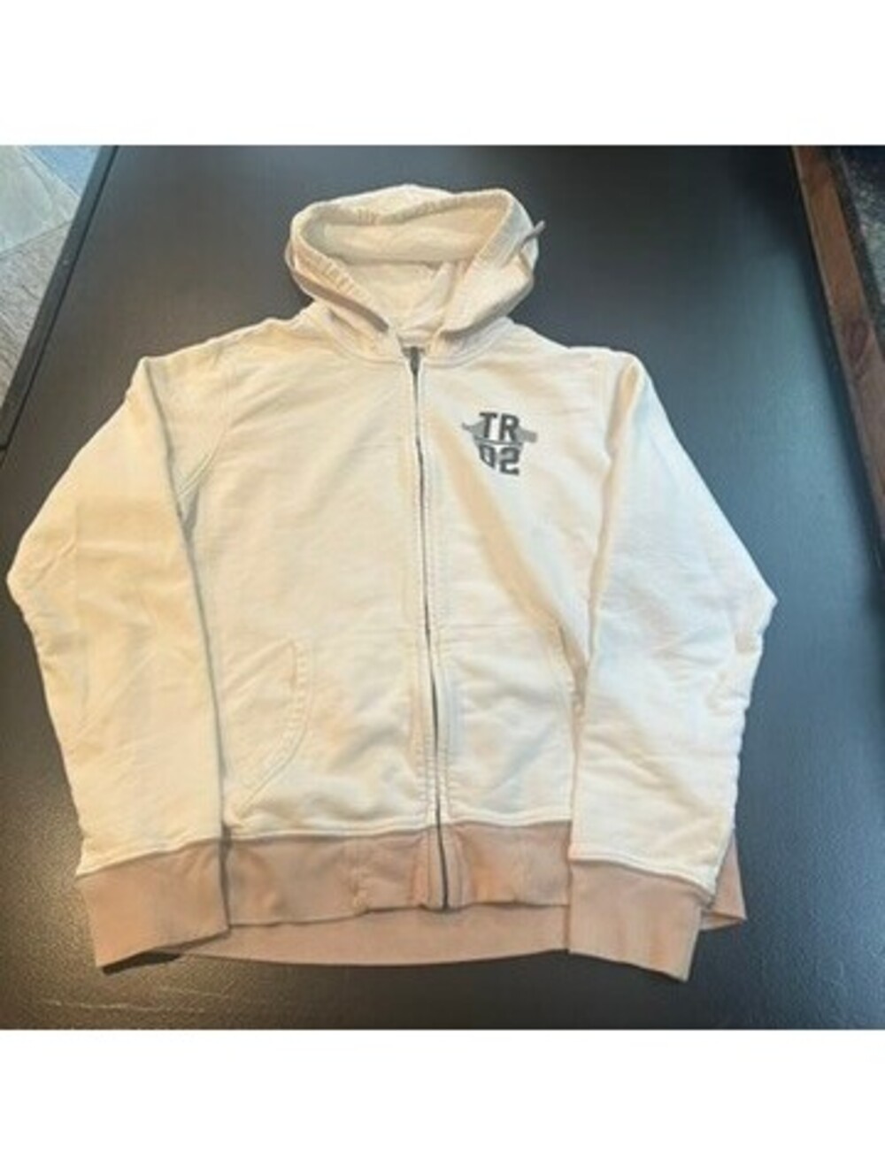 Vintage y2k designer True Religion white zip hoodie